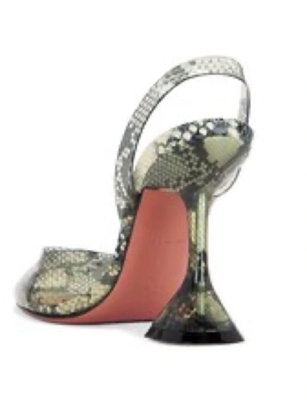 Amina Muaddi Holli Glass 95 Slingback Pumps Snake Print  SZ 36 US 6 - Picture 5 of 16